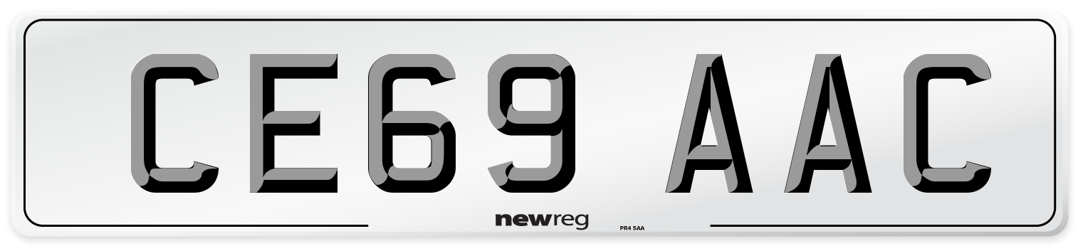 CE69 AAC Number Plate from New Reg